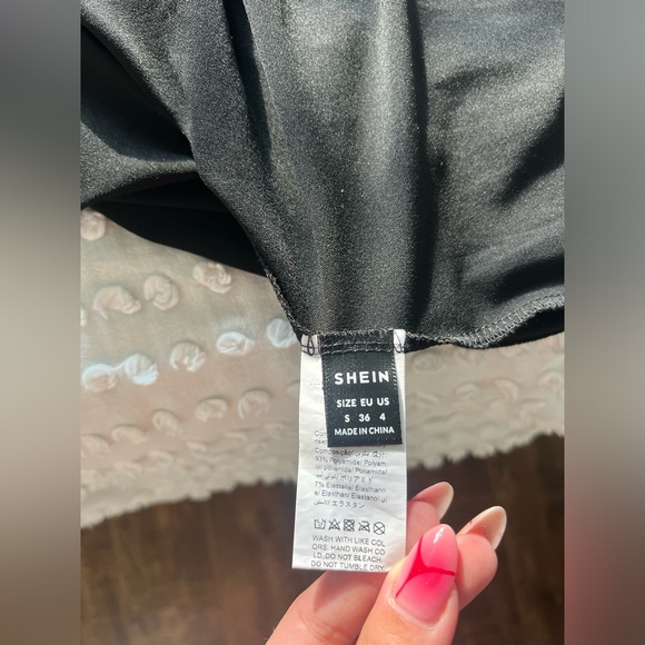 black mesh double lined strapless dress - Picture 6 of 6